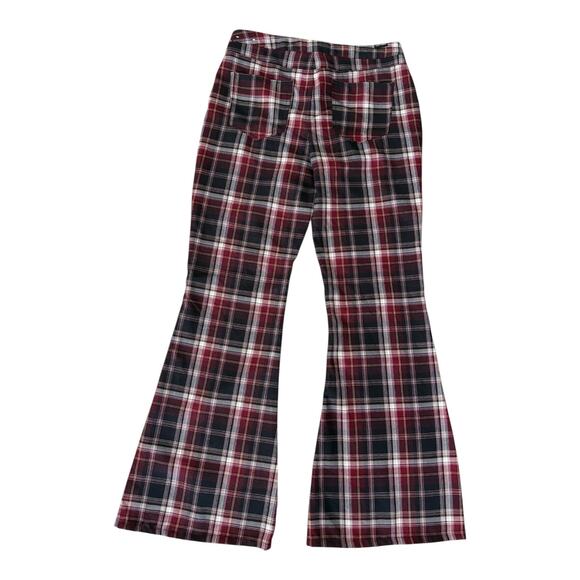 Almost Famous Plaid High Rise Flare Pants 11 Y2K Indie Punk Grunge 90s Retro - Picture 7 of 7